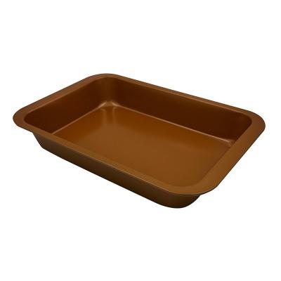 China JIANGXIN Carbon Steel Bakeware Cake Bread Pan Sustainable Wholesale Brown Rectangular Loaf Pan Home Kitchen Baking Tray for sale