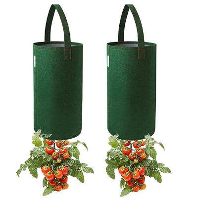 China Grommets Reinforced China 2021 Eco-Friendly Convenient Lightweight Factory Felt Hanging Nursery Planting Grow Bags for sale