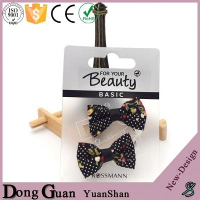 China Polyester Hair Accessories Bow Tie Hairpin For Girls for sale