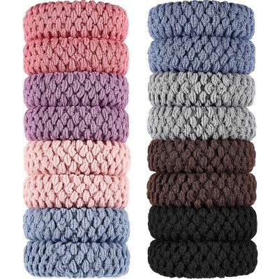 China Hot Sales Nylon Seamless Hair Ties Thick Elastic Ponytail Holders No Crease Hair Bands For Women Girl for sale