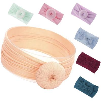 China 2021 Newborn Baby Headbands Factory Kids Baby Girl Twist Headband Soft Infant Colorful Wholesale Cute Knot Headwear for sale