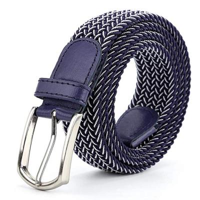 China Fashionable Hot Selling Braided Canvas Woven Stretch Elastic Belts For Men/Women/Junior for sale