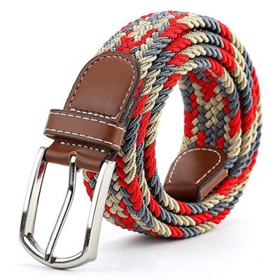 China 2019 Good Quality Braided Canvas Woven Stretch Fashionable Elastic Belts For Men/Women/Junior With Multicolor for sale