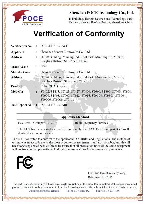 FCC - Shenzhen Suntex Development Technology Co., Ltd.