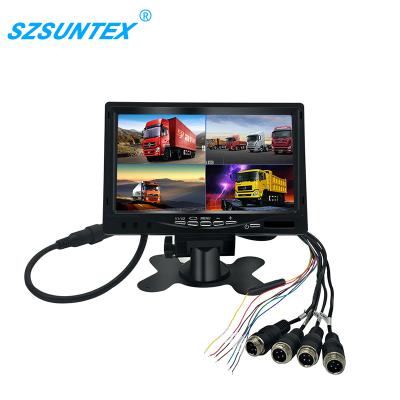 China Car System Monitor 7 Inch Ahd Quad Picture Car Video Monitor Screen 1080p DVR Split TFT LCD Car Video Monitor For Truck Tractor for sale