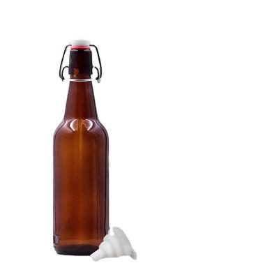 China Beverage 12 packs of Amber Glass Beer Bottles for home brewing 16 ounce large Amber Bottles and empty bottles for beer brewing for sale