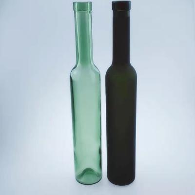 China Beverage 375ml Original Green Colored Cork Glass Bottle Grape Wine Bottle for sale