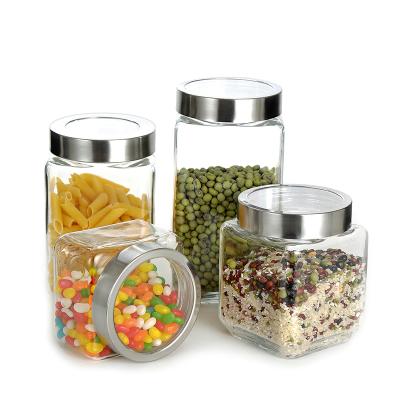 China Food Clear Kitchen Canisters Gallon Heritage Hill Glass Jar Jars Glass Bottle Storage Storage Candy Jar for sale