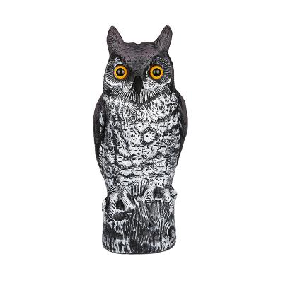 China Rural Field Hunting Pulling Realistic Straight Owl Decoy For Forest for sale