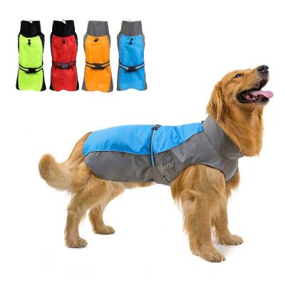 China Viable Large Dog Raincoat Clothes Large Dog Warm Coat Jacket Reflective Raincoat Clothing For Medium Large Dogs French Bulldog S-9XL for sale