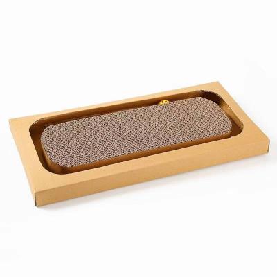 China Viable Manufacturers Wholesale Corrugated Paper Pet Cat Cardboard Scratcher Toys Cardboard Catnip Cat Scratch Bed Low Prices for sale