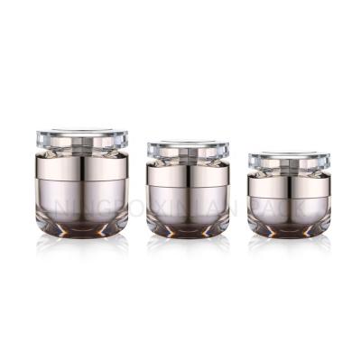 China BEAUTY PACKAGING Empty Rose Gold Cosmetic Packaging Airless Pump Bottle and Jar Set for sale