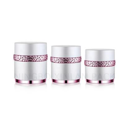 China BEAUTY PACKAGING Double Layer Cream Acrylic Jar Set Box 15g 30g 50g White Empty Containers for sale