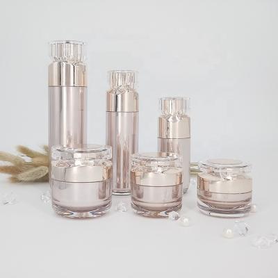 China Luxury Cosmetic Skin Care Cream Container Set, OEM Specification Color Cream Lotion Bottle Jar for sale