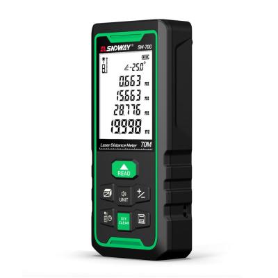 China Measurement SNDWAY Mini Handheld Laser Distance Meter 100m 70m Roulette Tool Beam Laser Range Finder Angle Laser Ruler Green 50m Tape Addition Addition Subtraction for sale