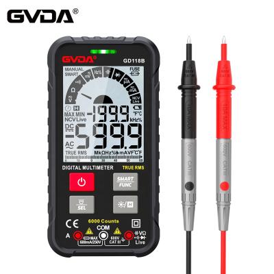 China 2020 NEW Generation GVDA 2020 NEW Generation DC NCV Smart Multimetro AC DC NCV Tester Ohm Capacitance Hertz Voltage Meter Ture RMS 600V Digital Multimeter Te koop