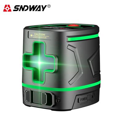 China 2 Line Level GVDA Rechargeable Green Beam Laser Cross Line Self-Leveling Nivel Laser Line with Built in Lithium Battery 75*64*77mm Te koop