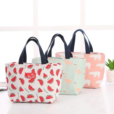 China Double Liner Waterproof Reusable Aluminum Foil Canvas Waterproof Insulated Lunch Bag With Soft Leakproof Cooler Bag for sale