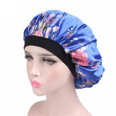 China Wholesale Custom Image Logo Designer Women Satin Hair Wraps Bath Shower Nightcap Bandanas Sleep Hats Hoods for sale