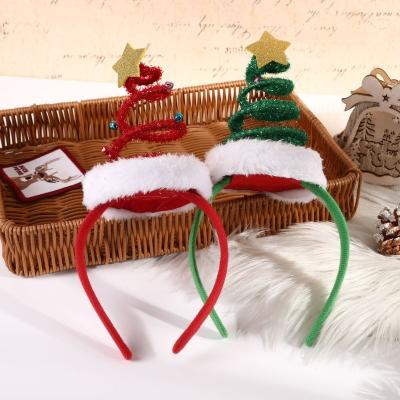 China Fashion Wholesale NEW Christmas Headband Antlers Santa Claus Xmas Tree Hat Hairband Kids Christmas Party Business Adult Hair Accessories for sale