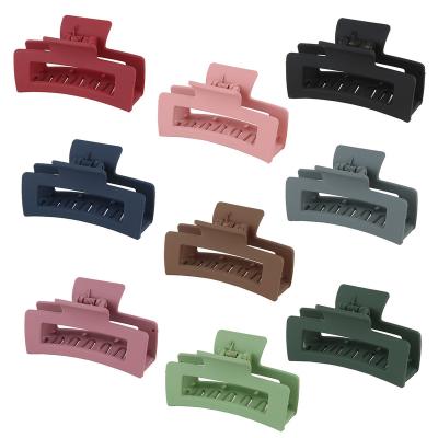 China Korean Fashion Large Non-slip Large Hair Clips Matte Plastic Holds Hair Claw Clips For Women Thin Hair for sale