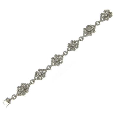 China Trendy Luxury White Gold Women Fashion Jewelry Party Gift 18K Diamond Bracelet for sale