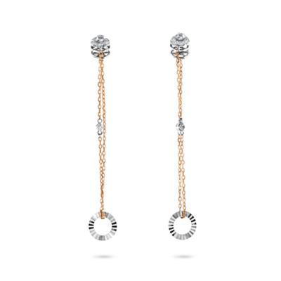 China Newest Design TRENDY Women Fashion Earrings 18K Gold Diamond Drop Earring for sale