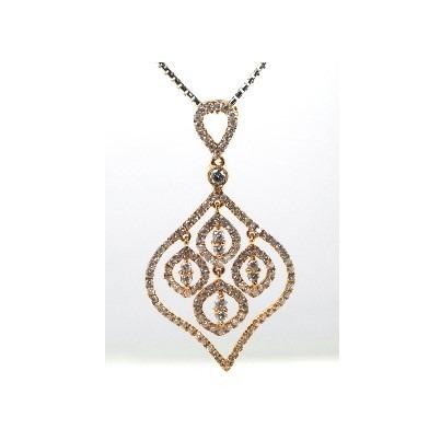 China Latest TRENDY 18K Rose Gold Pave Diamond Pendant Jewelry Party Gift for sale