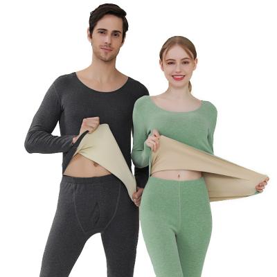 China Thermal Factory Custom Men's Thermal Underwear Set Couples Unisex Seamless Velvet Men's Warm Underwear for sale