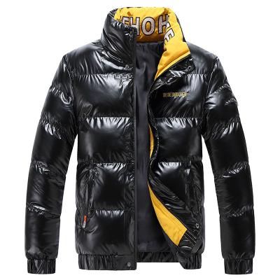 China Factory Wholesale Fashion Casual Leather Zipper QUICK DRY Warm Thick Winter Down Coat Men Stripper Jacket for sale