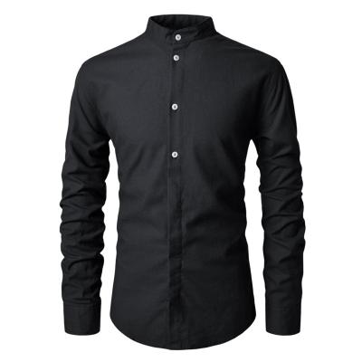 China Solid color flim business spring shirt burberrry men long sleeve anti-shrink blouse for sale