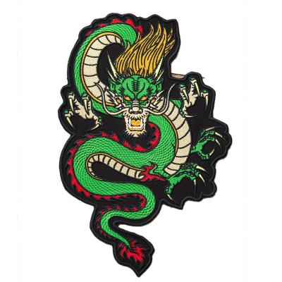 China Motorcycle Viable Biker Back Dragon Large Size Clothing Jacket Custom Embroidery Patch for sale