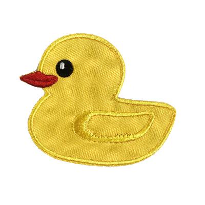 China Wholesale Embroidered Patches 3D Cute Yellow Duck Patches Iron On for sale