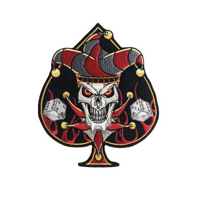 China 3D Joker Poker Badges Iron Custom Apparel Logo 3d Patch for sale