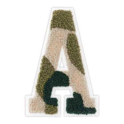 China 3D 4.5 Inch Heat Seal / Sew On Custom Chenille Patches Letter For Garment for sale