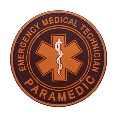 China Emergency Rubber 3D Tactical Label Custom Factory Price 3D Paramedic Logo PVC Patch for sale