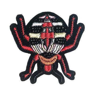 China 3D Spider Embroidered Badges Sew On Applique Movie Patches For Apparel for sale