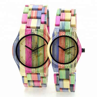 China Automatic Japan Quartz Movement Wrist Bamboo Wood Watch Your Own Date Charm Watches Lover Brand for sale