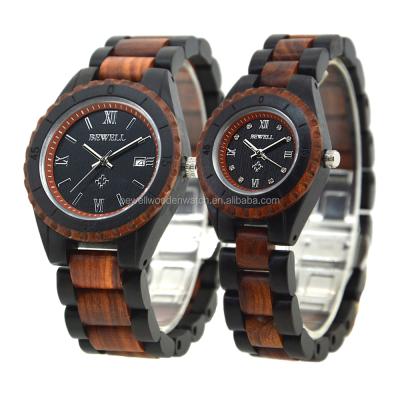 China China Wholesale Automatic Date Wristwatches Good Quality Wooden Wood Couple Watch For Valentine's Day Gift Watch for sale