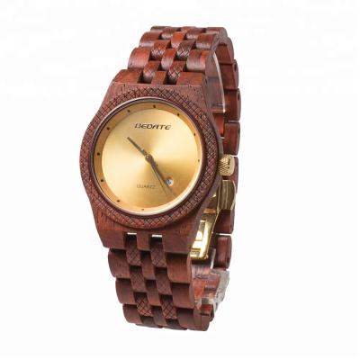 China Brand Automatic Wooden Wristwatch Custom Watch Men Date Wooden Watch With Wooden Watch Case And Band for sale