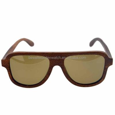 China Fashion Sunglasses Factory Direct Sale Cheap Wooden Sunglasses Men With Brown Lens for sale