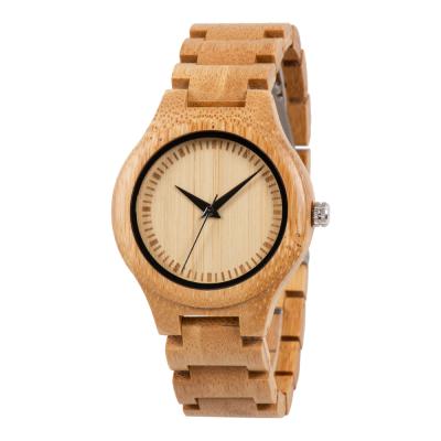 China Bewell Wooden Watch Logo Quartz Watch Non-specific OEM Custom Bamboo Watch for sale