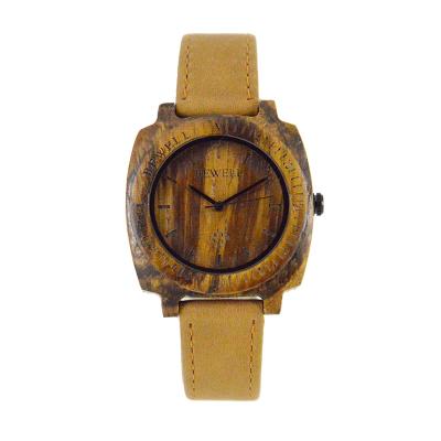 China Fashion Wholesale Non-Specific Zebra Case Genuine Leather Wood Watch On Hot Sale for sale