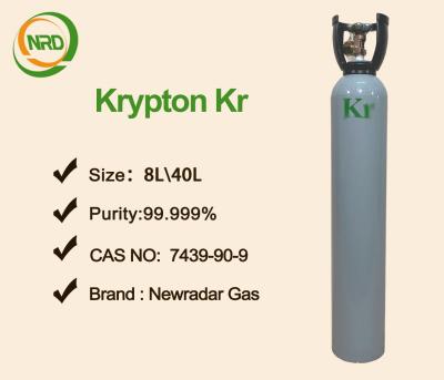 Chine Le gaz noble rare de la grande pureté 99,999% inodores de gaz de krypton cylindre de 10 litres a emballé à vendre