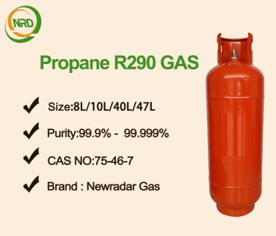 Chine Propane réfrigérant réfrigérant vert R290 de gaz de grande pureté de gaz dans le cylindre à vendre