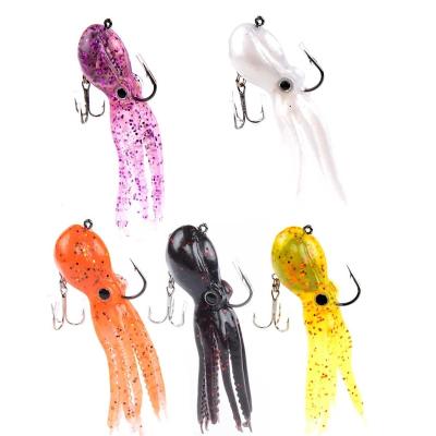 China Spot OEM ODM 9cm/23g PVC Artificial Octopus Soft Bait With Tweeter Hook For Saltwater Cod Stonefish Fishing Free Shipping JXZ01 for sale