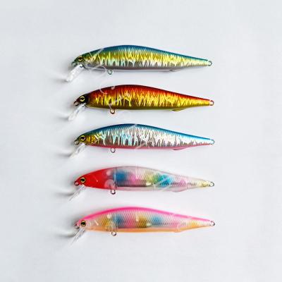 China Ancient Hunter Bait 100mm 14g Long Distance Slow Sinking Japanese Style Minnow Decoy 6# BKK 3 Times Stronger for sale