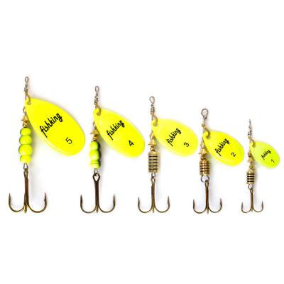 China FISH KING Spinner Bait 3.9g 4.6g 7.4g 10.8g 15g Spoons Pike Metal With Treble Hooks Arttificial Bass Bait Fishing Lure Fish king-sp03 for sale