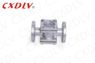 China DIN sight glass valve Flow Indicator Double Borosilicate Window Flanged Valve for sale