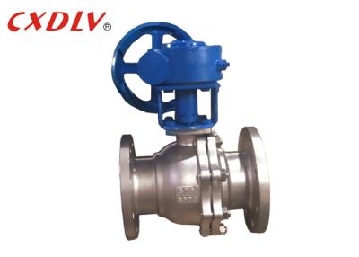 China PN25 CF8 Soft Sealing Worm Gear Operated Ball Valve For Oil for sale